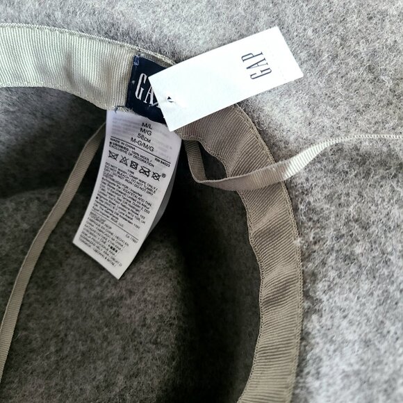New with tag GAP gray fedora hat with velvet band. M/L - Picture 5 of 5